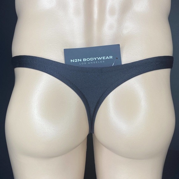 N2N Bodywear BB9 Black Little Beach Thong - Small and Medium Available - Picture 3 of 3